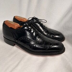 Johnston & Murphy Wingtip Oxford Aristocraft Greenwich Mens Black Leather 9.5 D